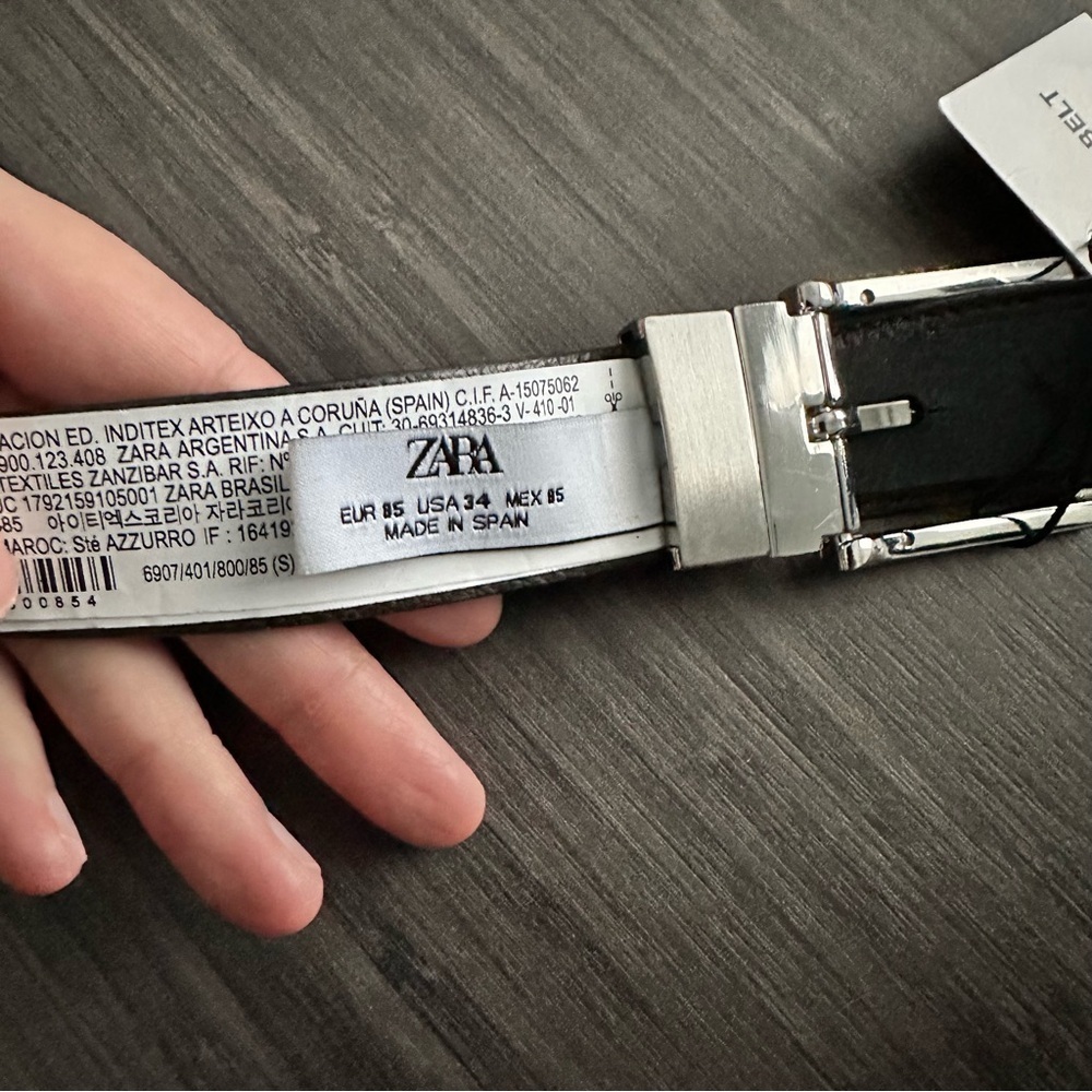 Zara Man Reversible Leather Belt - Picture 3 of 7
